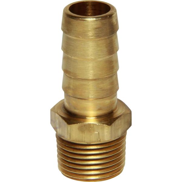 AG Brass Hose Connector 3/8" BSP Taper Male - 1/2" Hose