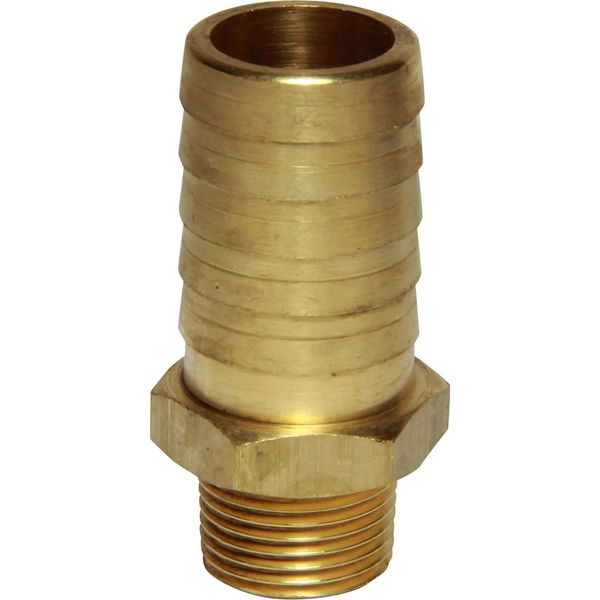 AG Brass Hose Connector 3/8" BSP Taper Male - 3/4" Hose