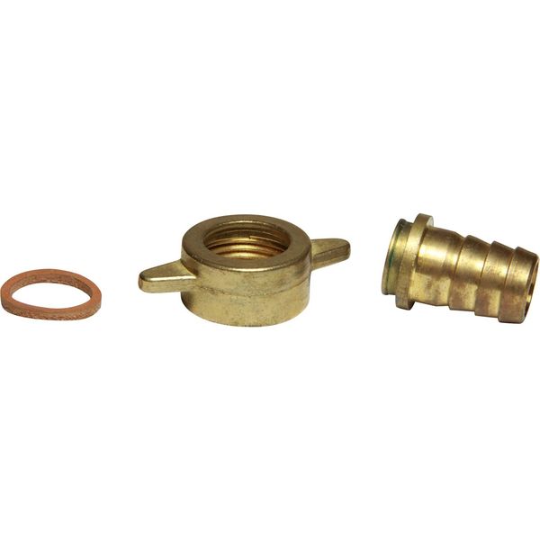 AG Brass Lug Union Hose Connector 1/2" BSP Female - 1/2" Hose