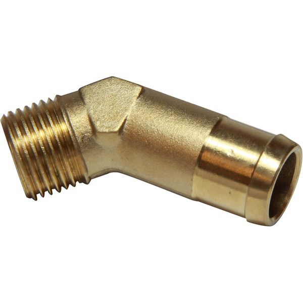 AG DZR 45 Degree Connector 1/2" BSP - 3/4" Hose