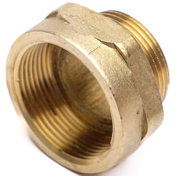 AG DZR Hex Nipple 1-1/2" Female x 1-1/4" Male