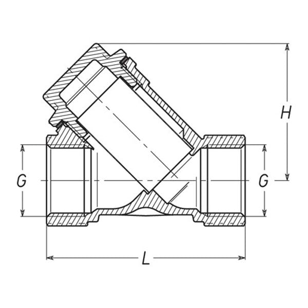 AG Strainer Y Brass 1-1/2" BSP