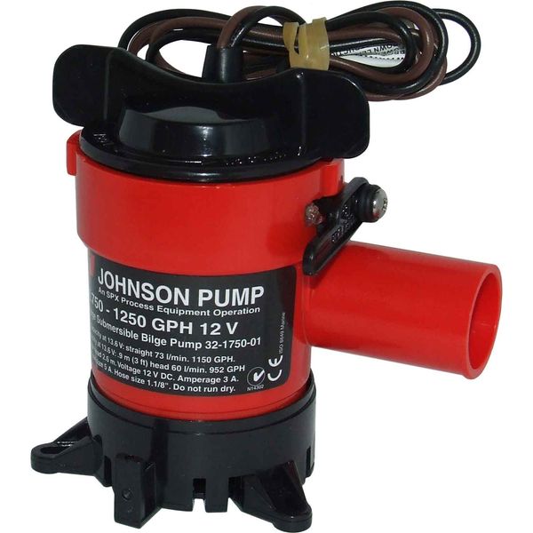 Johnson L750 Submersible Bilge Pump (12V / 73lpm / 28mm Hose)