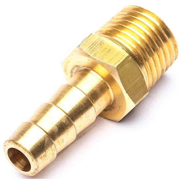 AG Brass Hose Tail Connector 1/4" NPT to 5/16" Hose