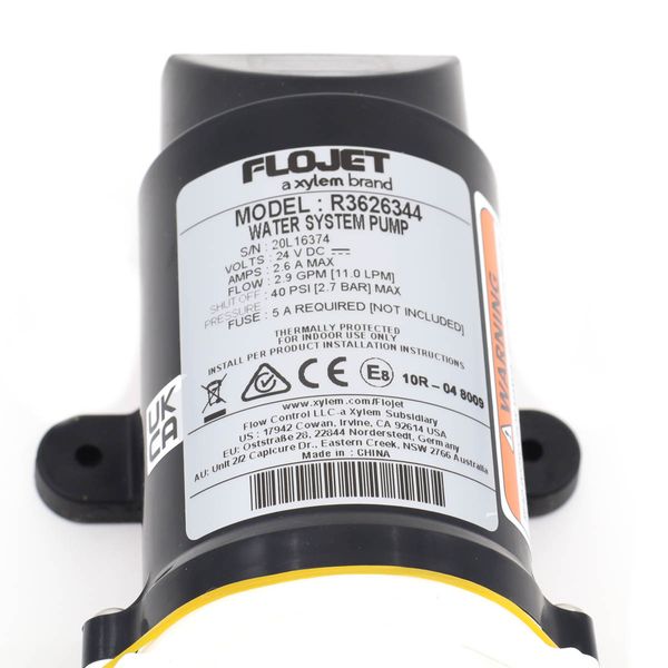 Flojet Triplex Galley Pump (11 LPM / 40 PSI / 24V)