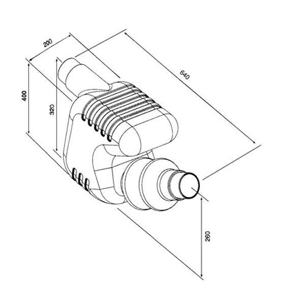 Can Plastic Waterlock Silencer 55/60/65mm Hose