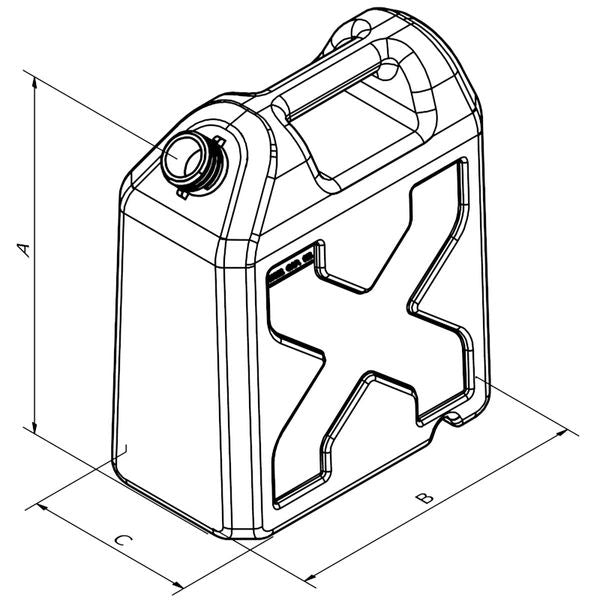 Can SB Plastic 5 Litre Fuel Jerry Can with Spout and Anti Spill Valve