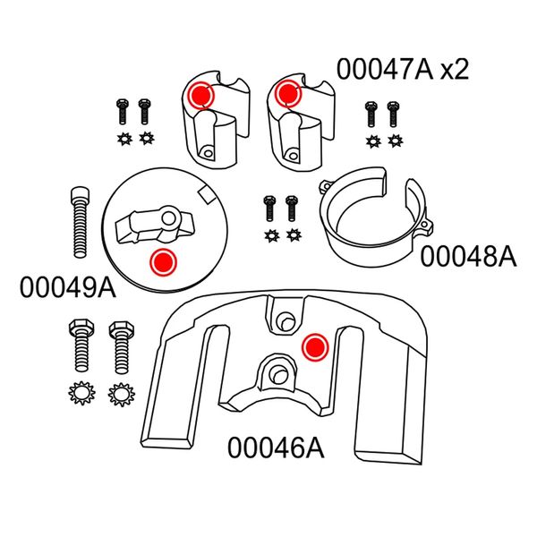 Aluminium Anode Drive Kit Bravo 1