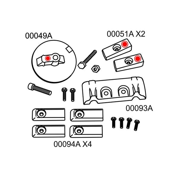 Aluminium Anode Kit Mercury Verado 6