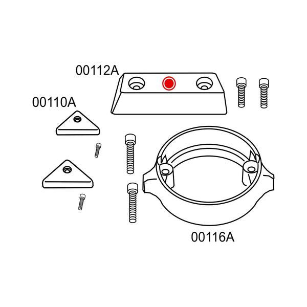 Aluminium Anode Volvo 290 Duo Prop Kit Export