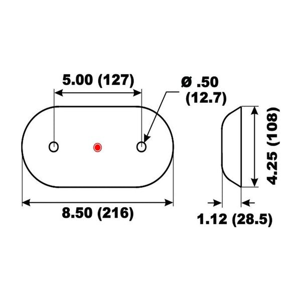 Aluminium Anode Hull Plate 216 x 108 x 28mm