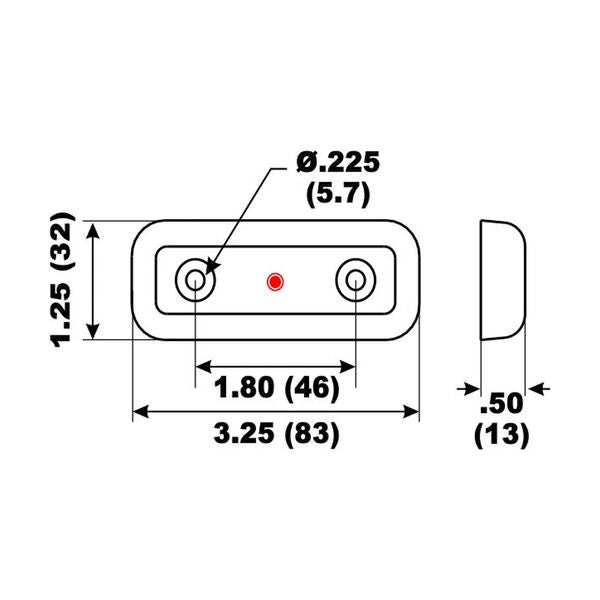 Aluminium Anode Doka Strainer 83 x 32 x 13mm