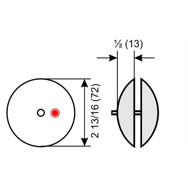 Aluminium Flange Anode 72mm OD (Pair)