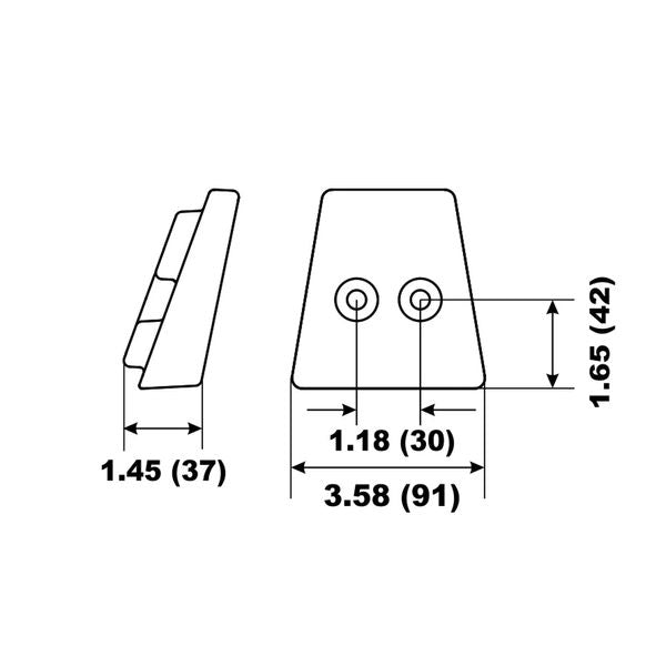 Aluminium Transom Anode Volvo DPS-A/SX-A