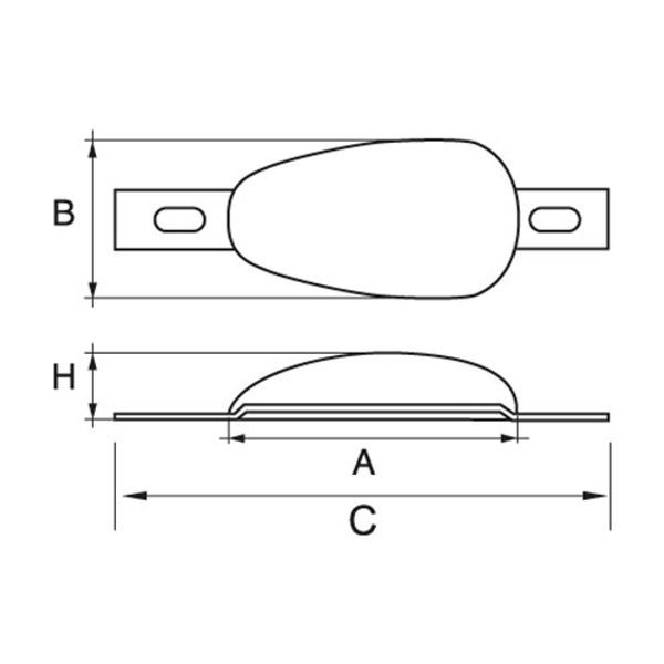 Flat Anode Bolt On Zinc 1kg