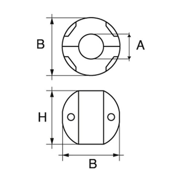 AG Zinc Shaft Anode 25mm Packaged