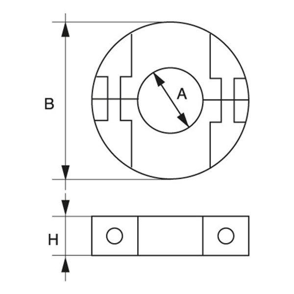 Zinc Collar Anode 22mm 7/8"