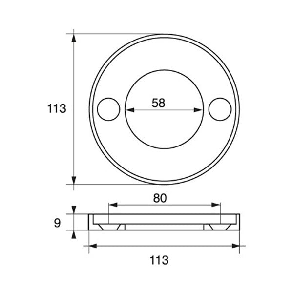 AG Zinc Collar Anode Volvo 250, 270 & 275