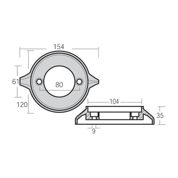 AG Zinc Collar Anode Volvo 280 Series