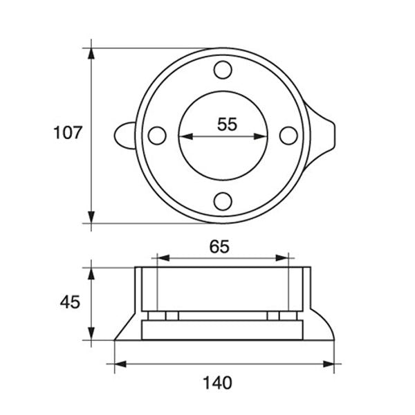 AG Zinc Collar Anode Volvo 110 Series