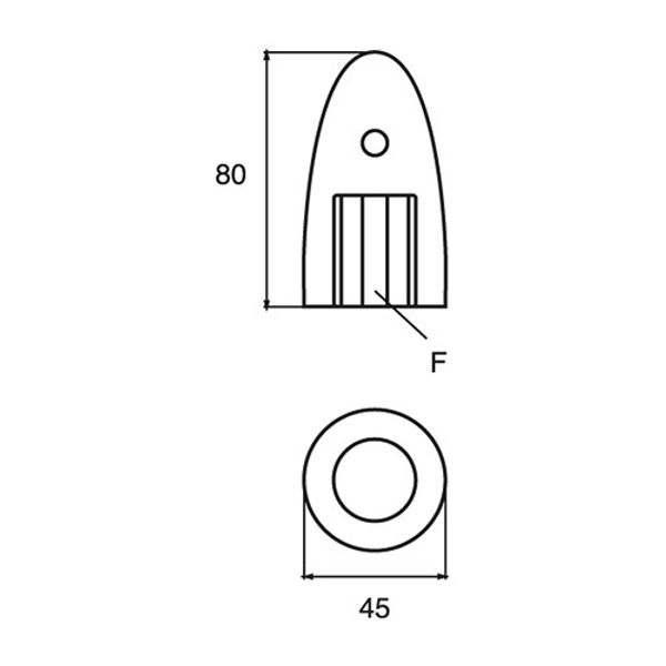 AG Zinc Shaft Nut Anode Volvo 40