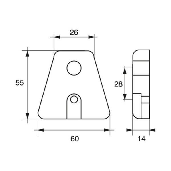 Zinc Engine Plate Triangle Anode Volvo DPX