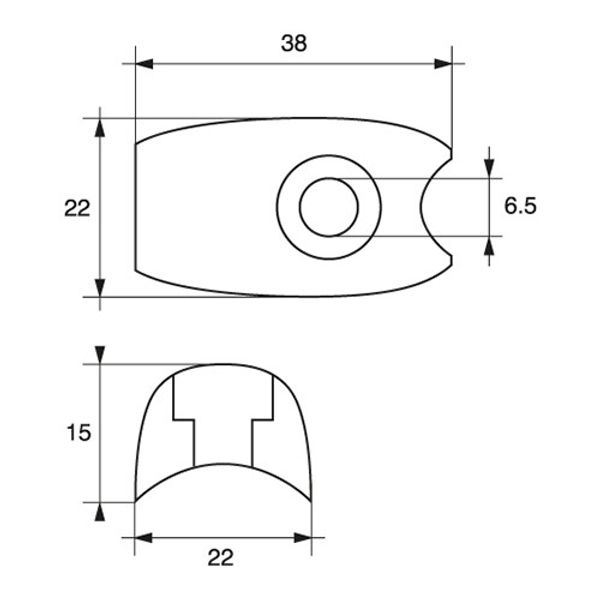 AG Zinc Bow Thruster Plate