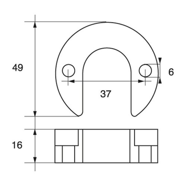 AG Zinc Trim Collar Anode Mercruiser Alpha