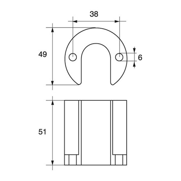 AG Zinc Trim Collar Anode Mercruiser Bravo