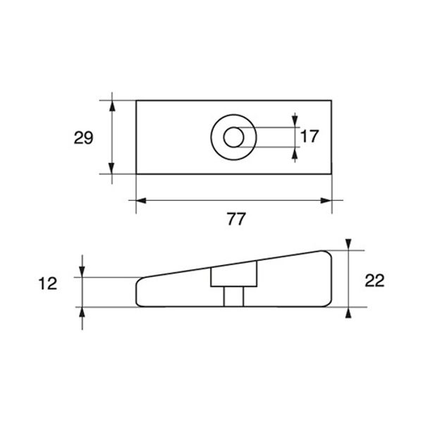 Zinc Engine Plate Anode Mercury 75hp - XR6