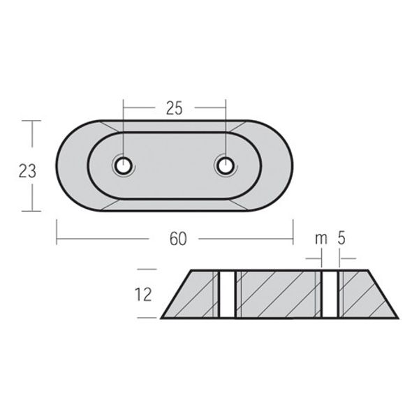 Zinc Plate Anode Johnson/Evinrude 2-150hp