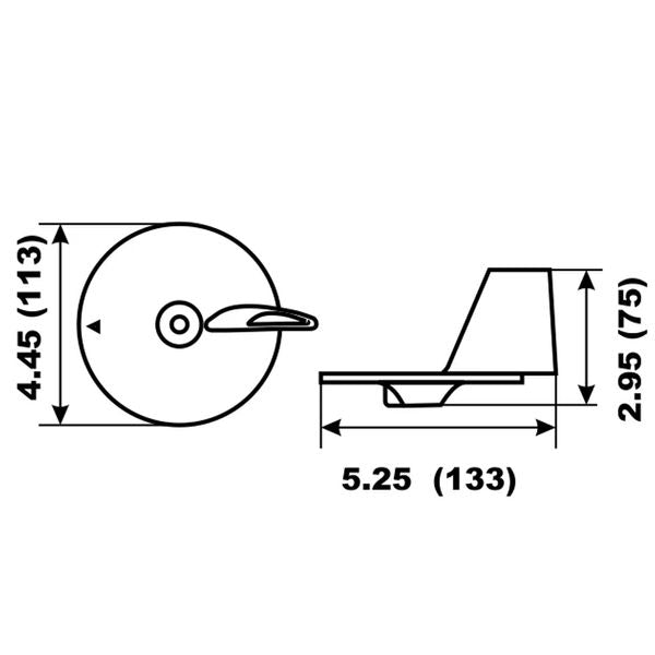 Aluminium Anode Honda Outboard Trim Tab 75-115HP