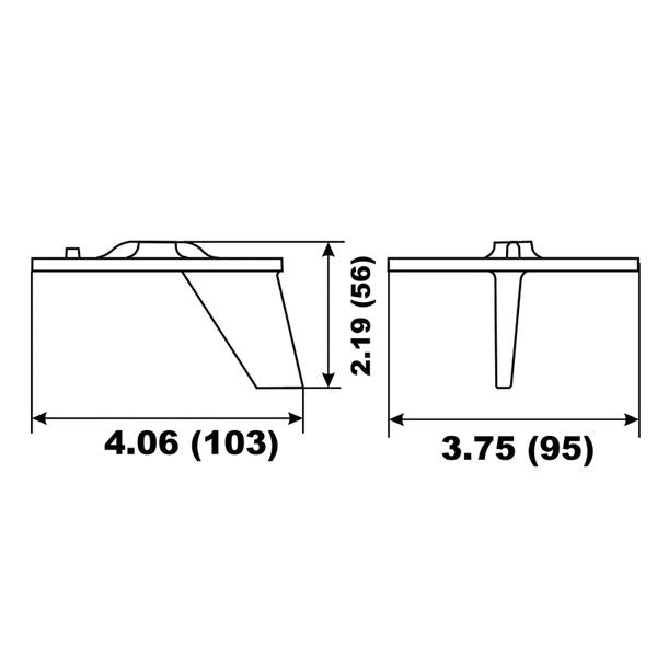 Aluminium Anode Yamaha Trim Tab 20-50hp