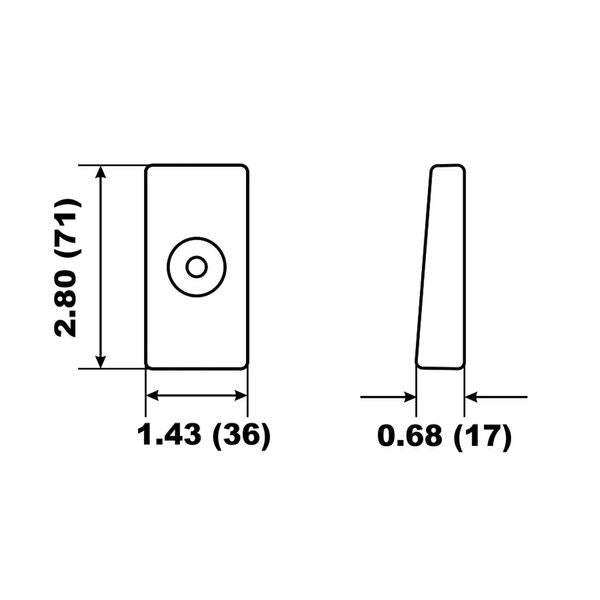 Aluminium Anode Honda Outboard Side Pocket 75-115hp Pack of 2