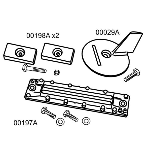 Aluminium Anode Honda Outboard 75-115HP Kit