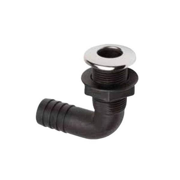 Can Plastic Skin Fitting 90 Degree with SS Cover 1" Hose