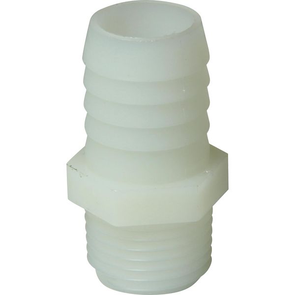 AG Plastic Connector 1/2" NPT - 3/4" Hose