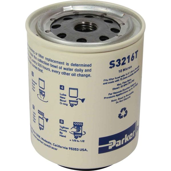 Racor S3216T Spin-On Fuel Filter Element (10 Micron)