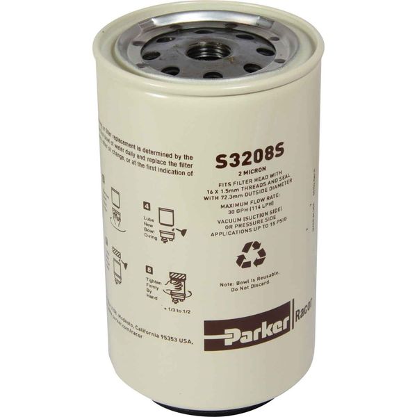 Racor S3208S Spin-On Fuel Filter Element (2 Micron)