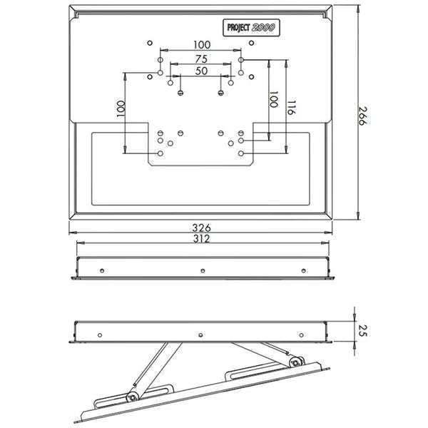 Lippert LCD TV Holder Bracket (Recessed Fit)