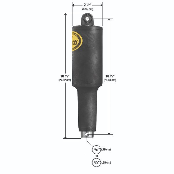 Lenco 2-1/4" Stroke XDS Actuator 12V 5/16"