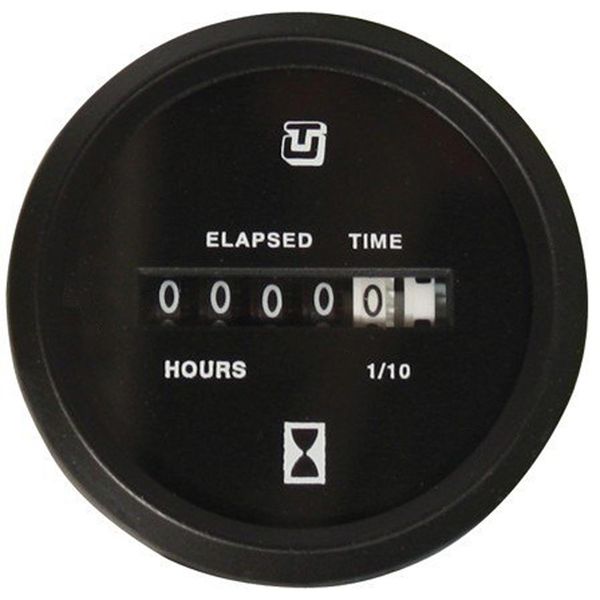 Uflex Engine Hourmeter Gauge Black