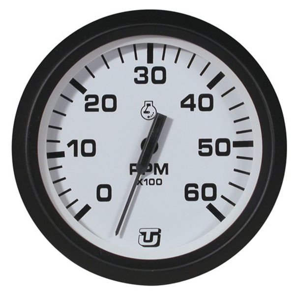 Uflex 6000 RPM Petrol Inboard Engine Tacho Gauge White