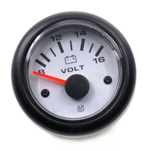 Uflex Voltmeter 8-16V DC Gauge White