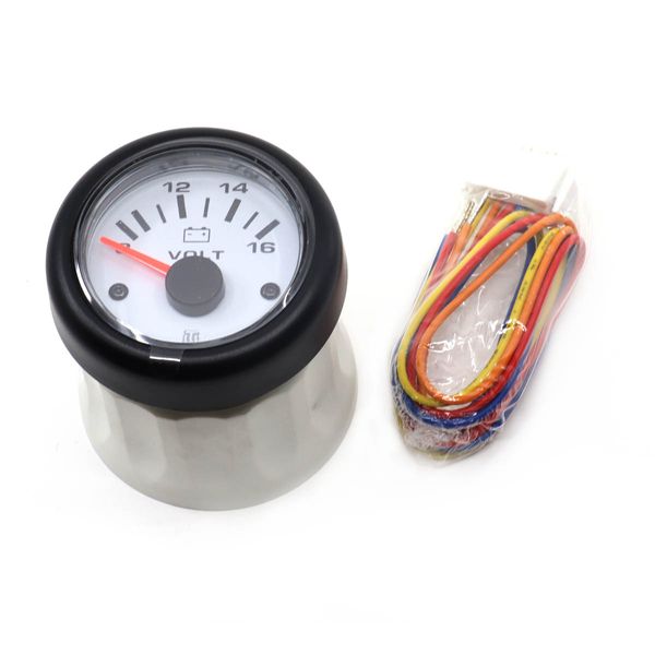 Uflex Voltmeter 8-16V DC Gauge White