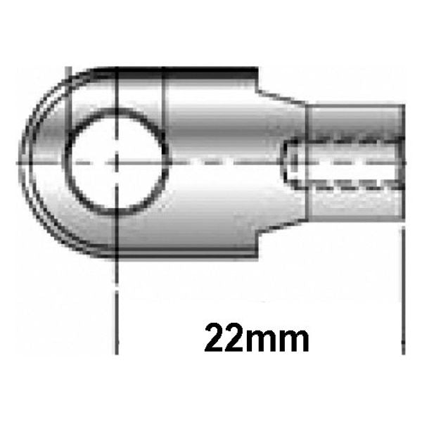 Uflex KSS02 Stainless Steel Gas Spring Eyelet End Fitting (Pair)