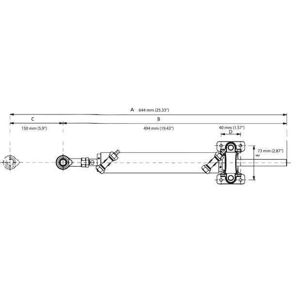 Ultraflex UC69-I Inboard Hydraulic Cylinder 69cc