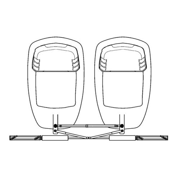 Ultraflex A88 Tie Bar for Twin Outboard Engine 65-95cm