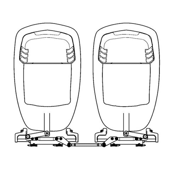 Ultraflex A90 Tie Bar for Twin Outboard Engine 66-95cm