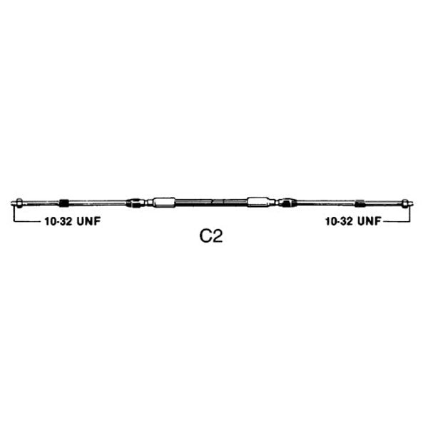 Ultraflex 23C Control C2 Cable 19ft (5.7m)